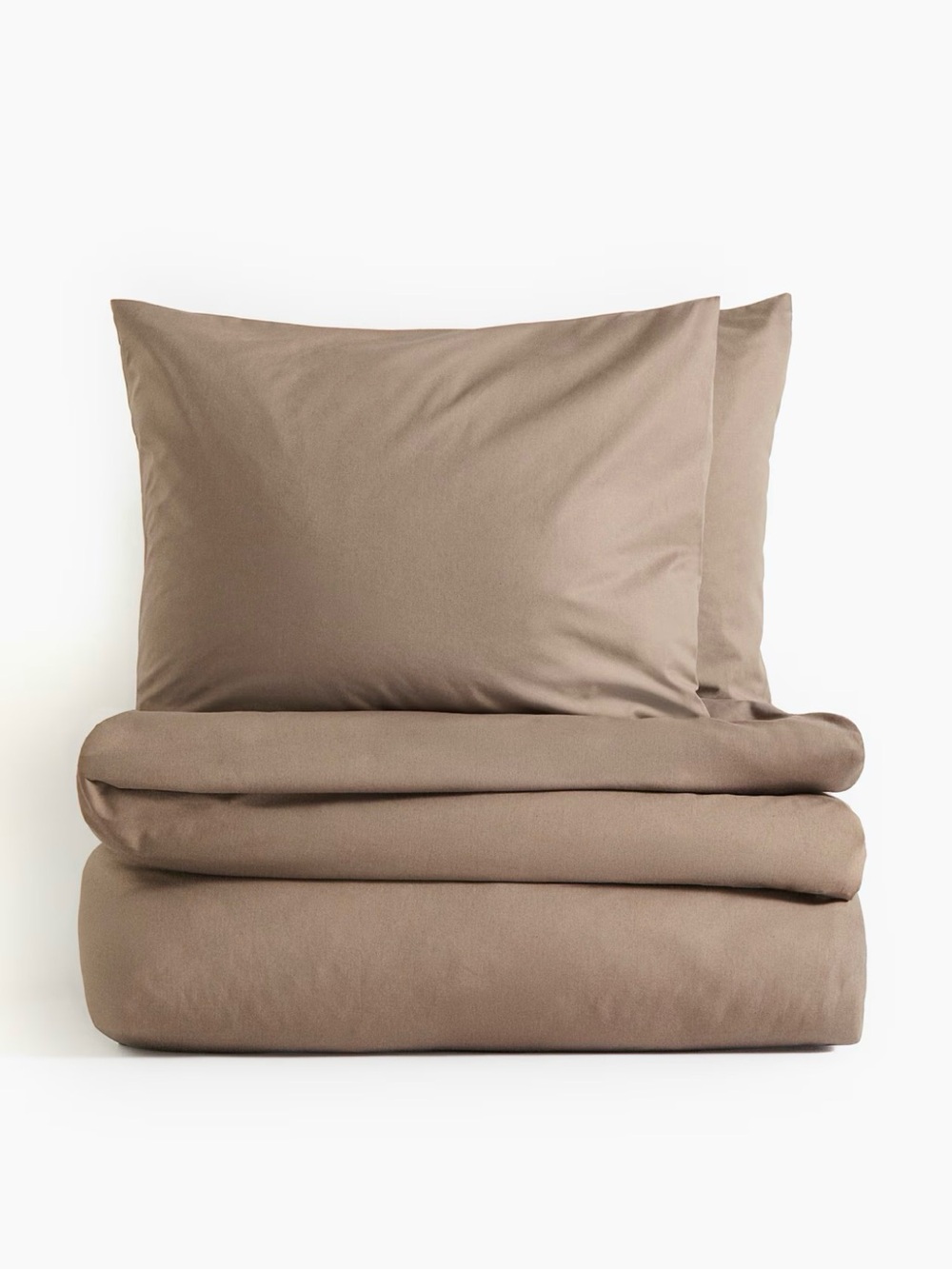 H&M Taupe Duvet Cover Set - Neutral Taupe KING size